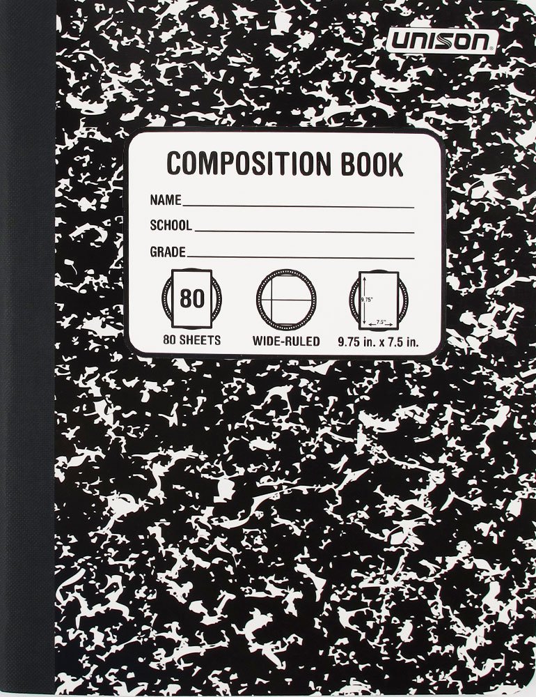 マーブルページ Amazon | 1 Subject Wide Ruledマーブルコンポジション80ページ